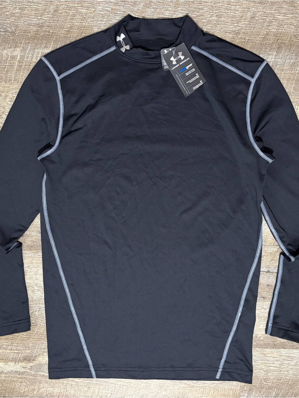 Under Armour Mock Turtleneck Compression Shirt Men’s XL Black Long Sleeve NWT